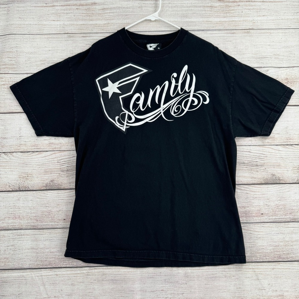 Famous Stars and Straps T-Shirt Mens XL Black Family Graphic Logo Tee Streetwear